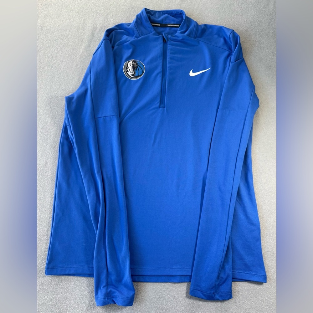 Womens Dallas Mavericks Nike Running Half Zip Size Small Preowned